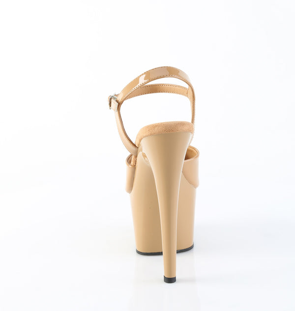 ADORE-709 Plateau Sandaletten Beige Lack von Pleaser – Ansicht 4
