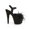 ADORE-709F Plateau Sandaletten Schwarz | Pleaser