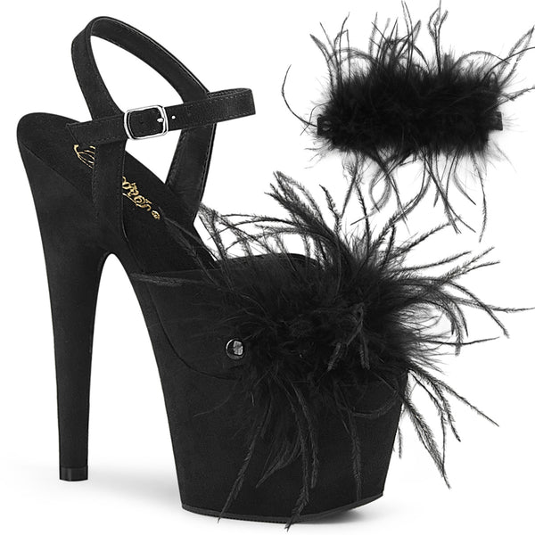 ADORE-709F Plateau Sandaletten Schwarz | Pleaser