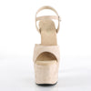 ADORE-709FS Plateau Sandaletten Beige Samt | Pleaser