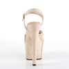 ADORE-709FS Plateau Sandaletten Beige Samt | Pleaser