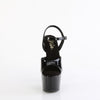 ADORE-709GP Plateau Sandaletten Schwarz/Glitzer von Pleaser – Ansicht 2