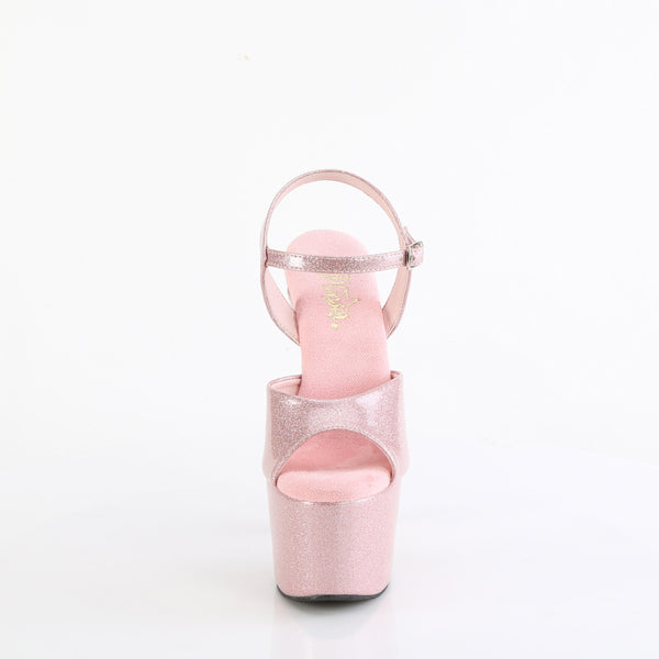 ADORE-709GP Plateau Sandaletten Rosa Glitzer | Pleaser