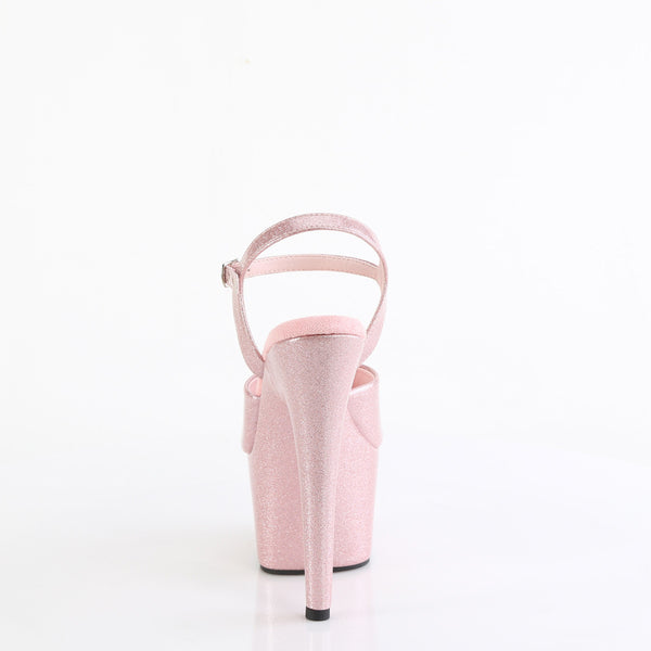ADORE-709GP Plateau Sandaletten Rosa Glitzer | Pleaser