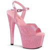 ADORE-709GP Plateau Sandaletten Rosa Glitzer | Pleaser