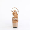 ADORE-709GP Plateau Sandaletten Gold mit Glitzer | Pleaser