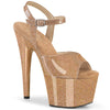 ADORE-709GP Plateau Sandaletten Gold mit Glitzer | Pleaser