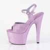 ADORE-709GP Plateau Sandaletten Violett | Pleaser