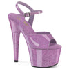 ADORE-709GP Plateau Sandaletten Violett | Pleaser