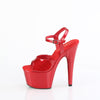 ADORE-709GP - Plateau High Heel Sandaletten - Rot mit Glitzer von Pleaser – Ansicht 3