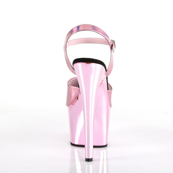 ADORE-709HGCH Plateau Sandaletten Baby Pink Chrom | Pleaser