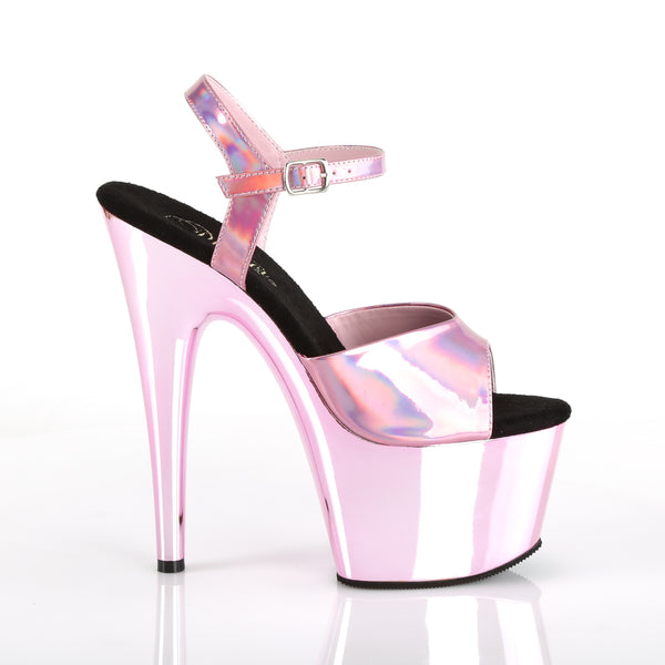 ADORE-709HGCH Plateau Sandaletten Baby Pink Chrom | Pleaser