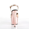 ADORE-709HGCH Plateau Sandaletten Rose Gold Chrom von Pleaser – Ansicht 4