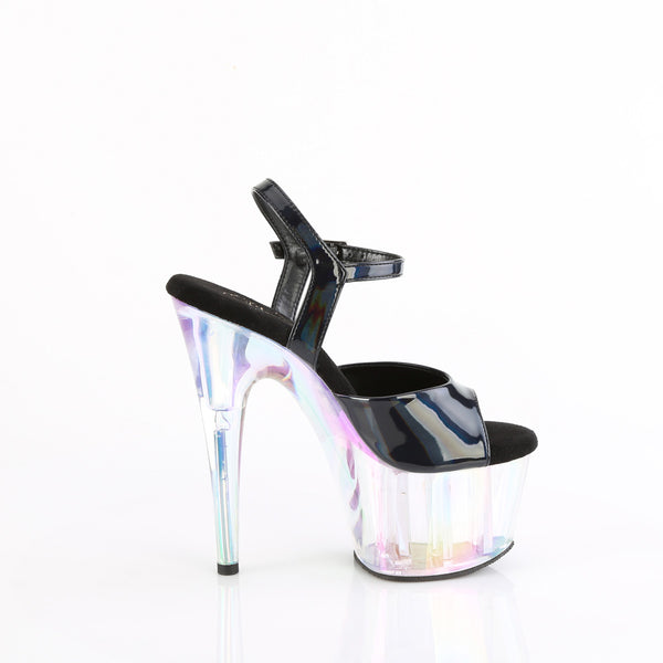 ADORE-709HT - Plateau High Heel Sandaletten - Schwarz Schimmer von Pleaser – Ansicht 5