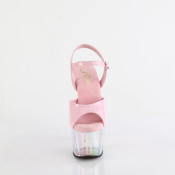 ADORE-709HT - Plateau High Heel Sandaletten - Rosa Schimmernd von Pleaser – Ansicht 2