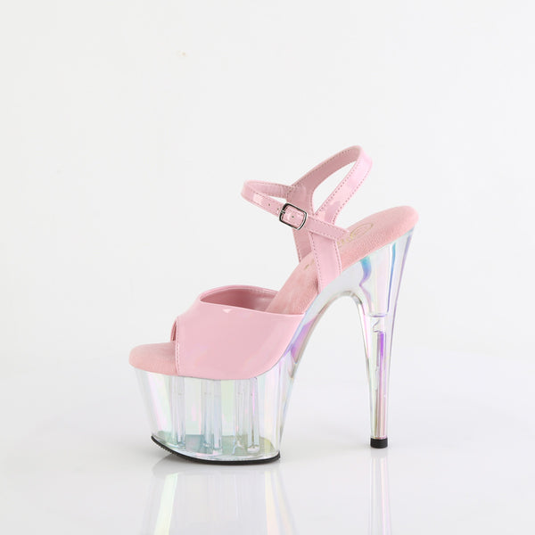 ADORE-709HT - Plateau High Heel Sandaletten - Rosa Schimmernd von Pleaser – Ansicht 3