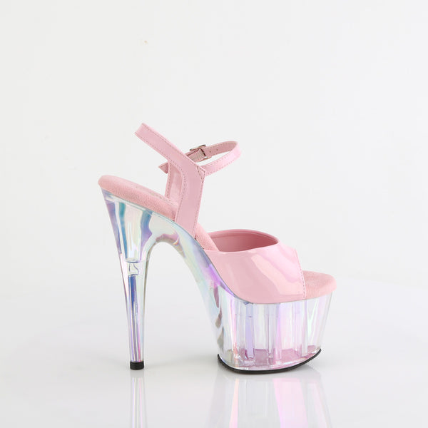 ADORE-709HT - Plateau High Heel Sandaletten - Rosa Schimmernd von Pleaser – Ansicht 5
