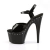ADORE-709LS Plateau Sandaletten Lack Schwarz von Pleaser – Ansicht 3
