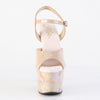 ADORE-709MB Plateau Sandaletten Beige Gold Marmor von Pleaser – Ansicht 2
