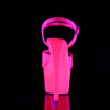 ADORE-709UV Plateau Sandaletten Neon Pink UV von Pleaser – Ansicht 4