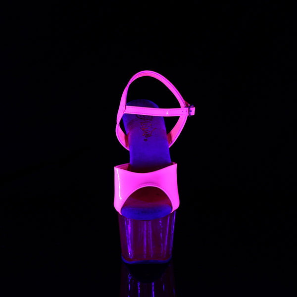 ADORE-709UVT Plateau Sandaletten - Hotpink Glow von Pleaser – Ansicht 2