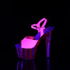 ADORE-709UVT Plateau Sandaletten - Hotpink Glow von Pleaser – Ansicht 3