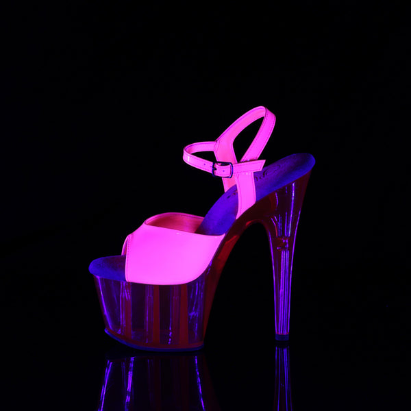 ADORE-709UVT Plateau Sandaletten - Hotpink Glow von Pleaser – Ansicht 3