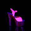 ADORE-709UVT Plateau Sandaletten - Hotpink Glow von Pleaser – Ansicht 5