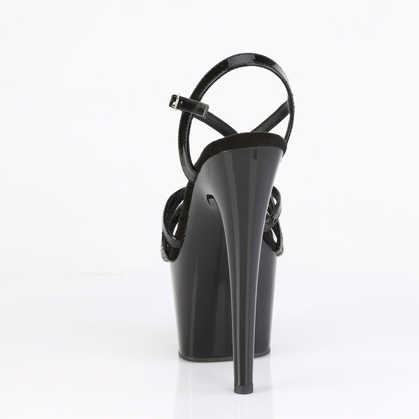 ADORE-713 Plateau Sandaletten Schwarz Lack von Pleaser – Ansicht 4