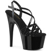 ADORE-713 Plateau Sandaletten Schwarz Lack von Pleaser