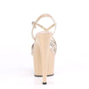 ADORE-713 Plateau Sandaletten Lack Nude | Pleaser SALE