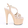 ADORE-713 Plateau Sandaletten Lack Nude | Pleaser SALE