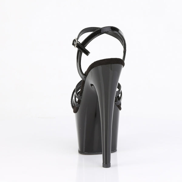ADORE-717 Plateau Sandaletten Schwarz Lack von Pleaser – Ansicht 4