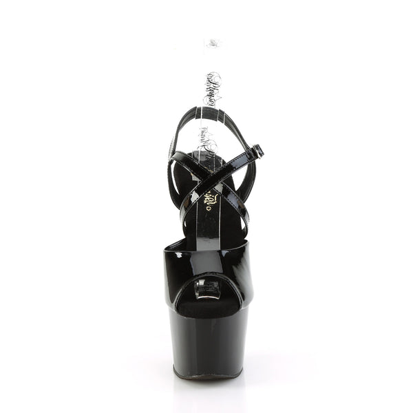 ADORE-724 Plateau Sandaletten - Schwarz Lack von Pleaser – Ansicht 2