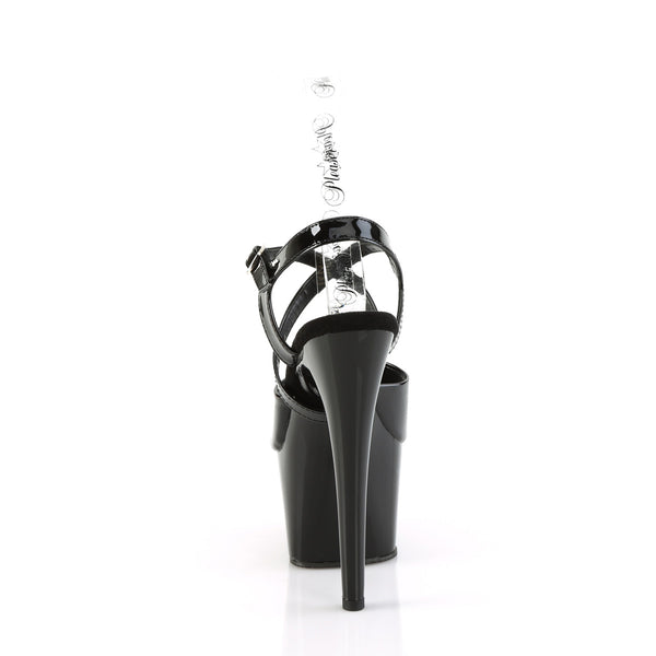ADORE-724 Plateau Sandaletten - Schwarz Lack von Pleaser – Ansicht 4