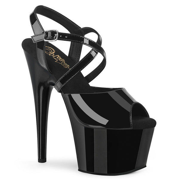 ADORE-724 Plateau Sandaletten - Schwarz Lack von Pleaser