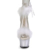 ADORE-724F Plateau Sandaletten - Weiss/Transparent von Pleaser – Ansicht 2
