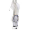 ADORE-724F Plateau Sandaletten - Weiss/Transparent von Pleaser – Ansicht 4