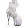 ADORE-724F Plateau Sandaletten - Weiss/Transparent von Pleaser – Ansicht 5