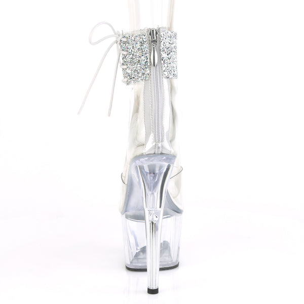 ADORE-724RS-02 Plateau Sandaletten - Weiss/Transparent von Pleaser – Ansicht 4