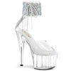 ADORE-724RS-02 Plateau Sandaletten - Weiss/Transparent von Pleaser