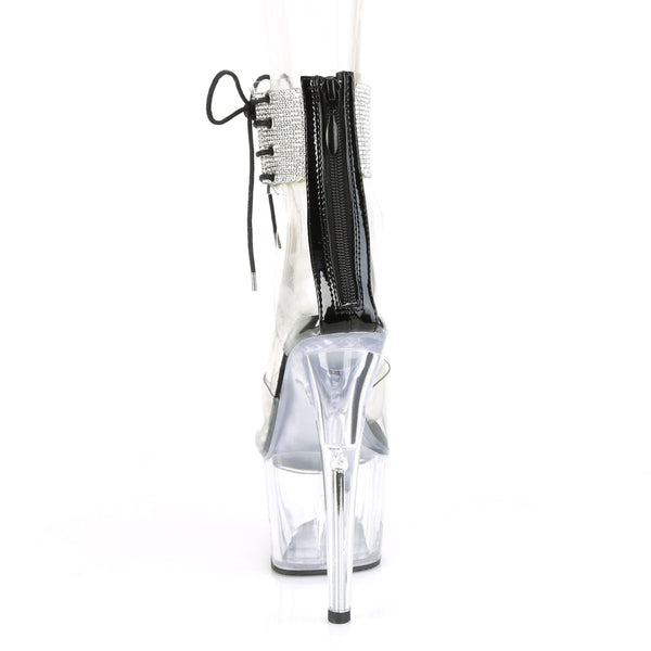 ADORE-724RS Plateau Sandaletten Schwarz/Transparent von Pleaser – Ansicht 4