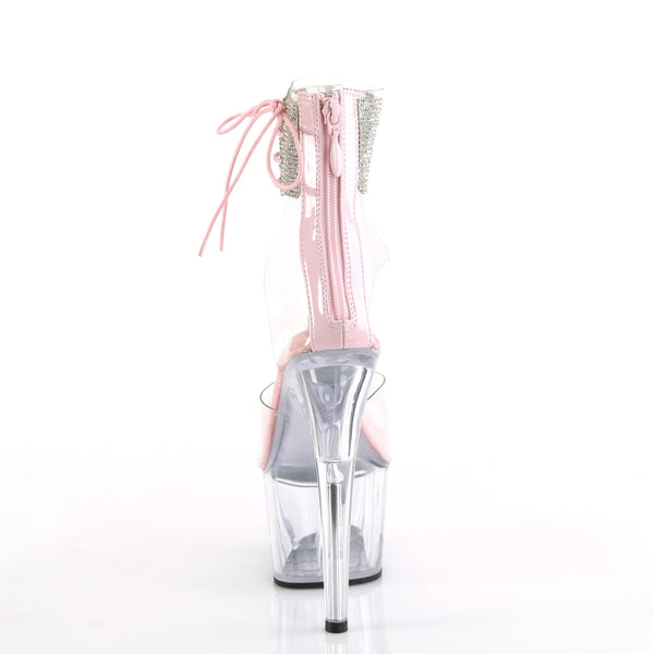 ADORE-724RS Plateau Sandaletten Rosa Transparent | Pleaser