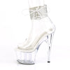 ADORE-724RS Plateau Sandaletten Silber/Transparent von Pleaser – Ansicht 3