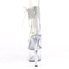 ADORE-724RS Plateau Sandaletten Silber/Transparent von Pleaser – Ansicht 4
