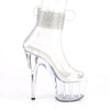 ADORE-724RS Plateau Sandaletten Silber/Transparent von Pleaser – Ansicht 5