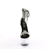 ADORE-727RS - Plateau High Heel Sandaletten - Schwarz/Transparent/Glitzer von Pleaser – Ansicht 2