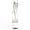 ADORE-727RS Plateau Sandaletten Silber/Transparent von Pleaser – Ansicht 2