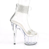 ADORE-727RS Plateau Sandaletten Silber/Transparent von Pleaser – Ansicht 5