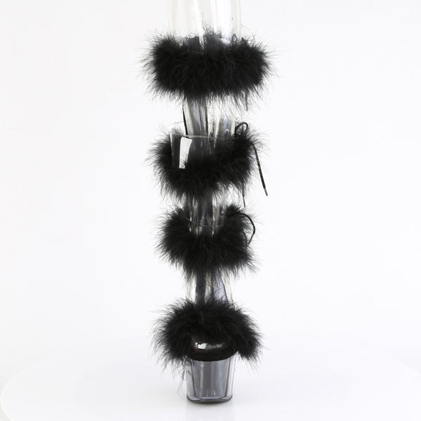 ADORE-728F Plateau Sandaletten Schwarz | Pleaser
